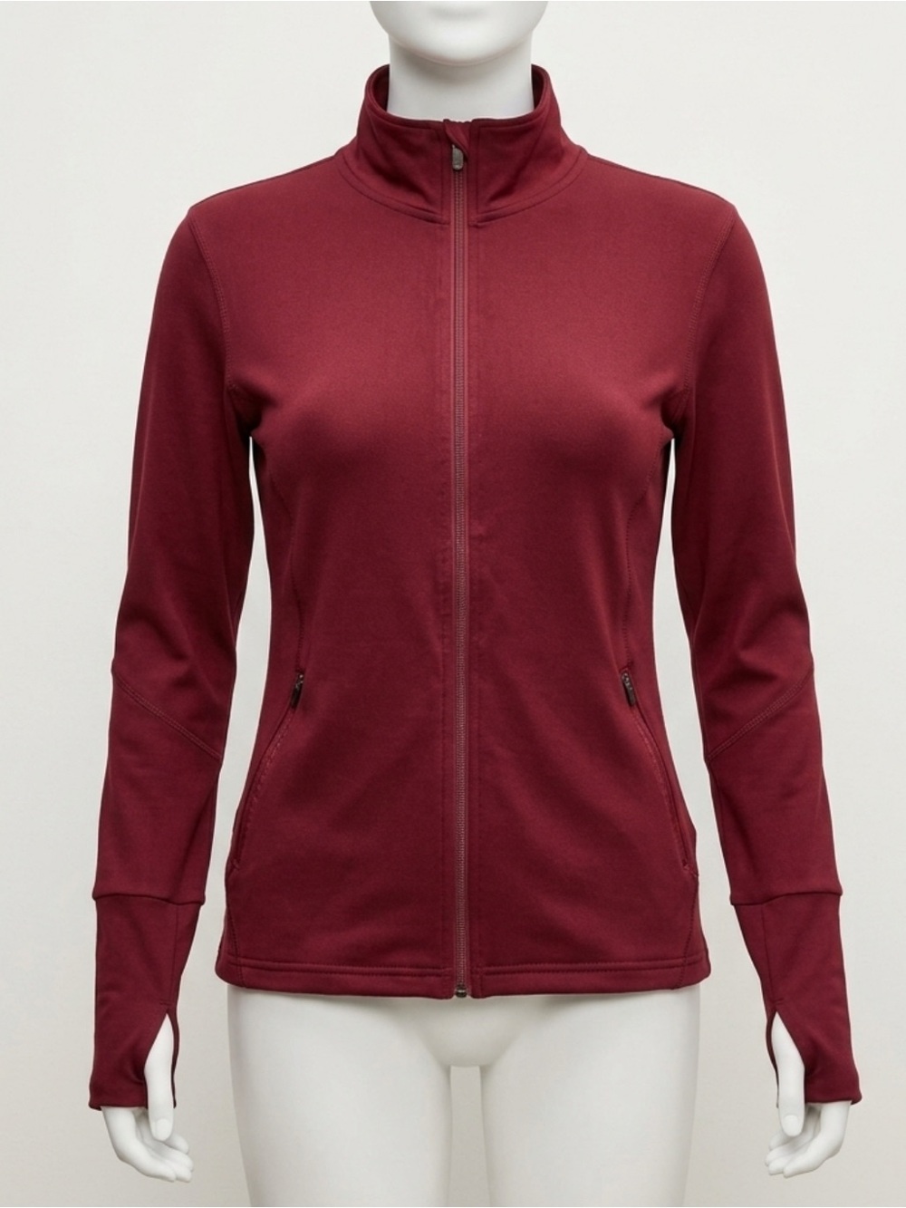 Women's Wine Zip-Front jacket